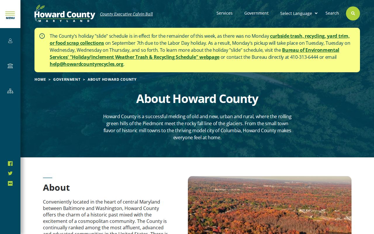 Howard County Maryland geography and court branch overview for Howard County warrant records